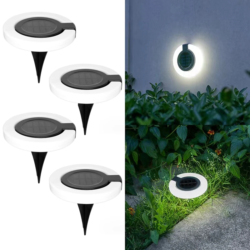 

Solar Garden Waterproof Wall Light Underground Light Foldable Step Night Light Landscape Decorative Lighting Durable White Light