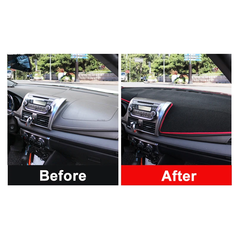 Автомобильный коврик для приборной панели автомобиля Toyota Yaris XP130 2014 2015, предотвращающий освещение.