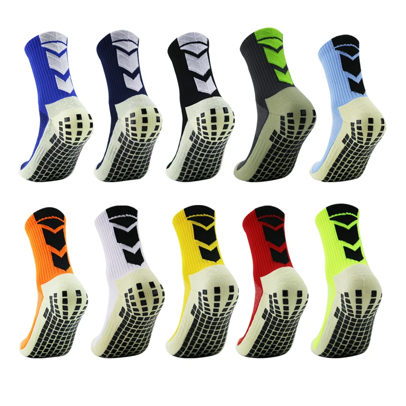 

High Quality Cotton Anti Slip Non Slip Suction Grip Football Socks Cotton Sport Cycling Running Riding Socks Thigh High Socks