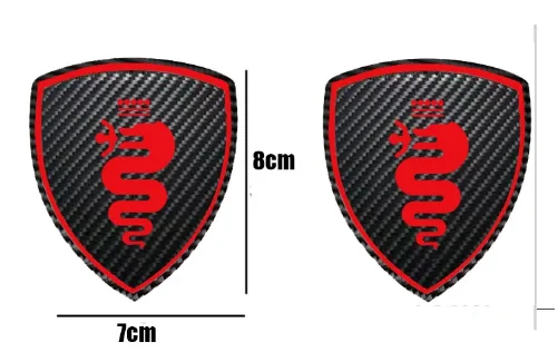 

2 шт. наклейка на кузов автомобиля из кабонового волокна для Alfa Romeo Giulia Stelvio Giulietta 156 159 147 Mito Tonale Brera