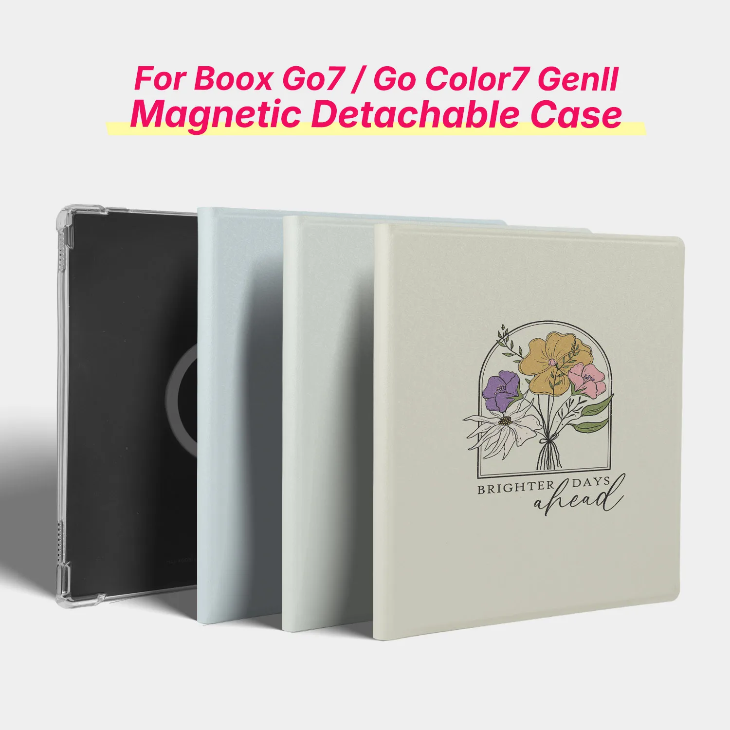 Фото Чехол с цветочным принтом Murmole подходит для Boox Go7, Go Color7 GenII, Go Color7, Leaf3, Leaf2, 7-дюймового съемного умного чехла-книжки из ТПУ. №2
