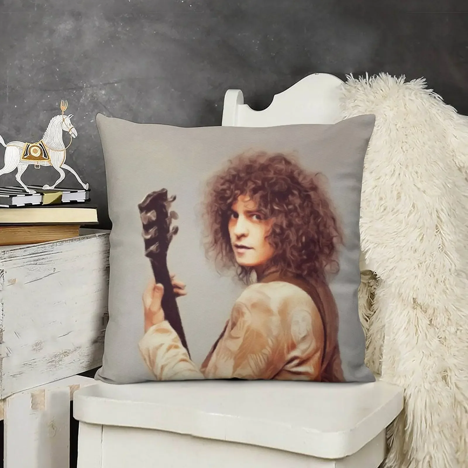 Марк Болан музыкальная легенда декоративная подушка аниме девушка