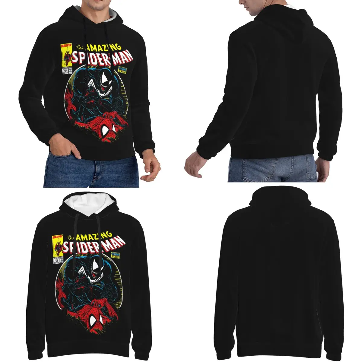 Мужская комиксная толстовка с 3D-принтом Человек-паук толстовки капюшоном и