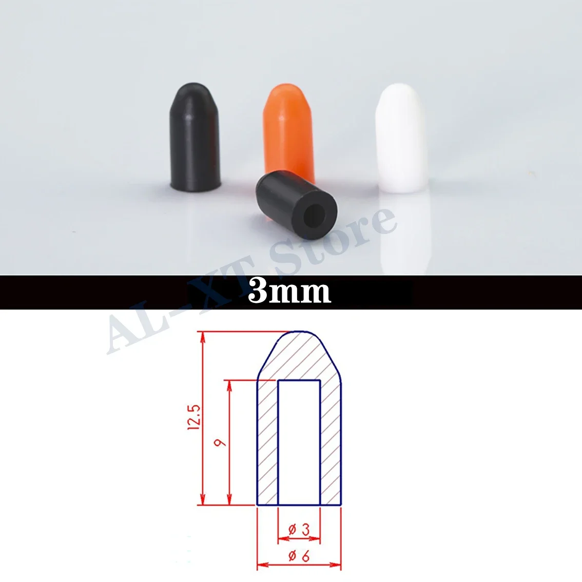 1-50 шт., круглая торцевая заглушка из силиконовой резины, черная, 3 мм ~ 21,7 мм, защитные прокладки от пыли, колпачки для крышек труб, круглые вставки для трубок, пробки