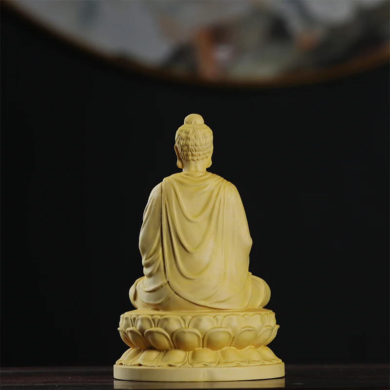 Статуя из натурального дерева самшита коллекция фигурок для домашнего декора