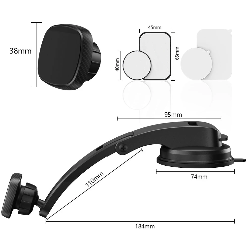 Phone Holder for Car Magnetic Phone Mount | Dashboard Cell Phone Car Phone Holder iPhone 12 11 Pro,Xr,