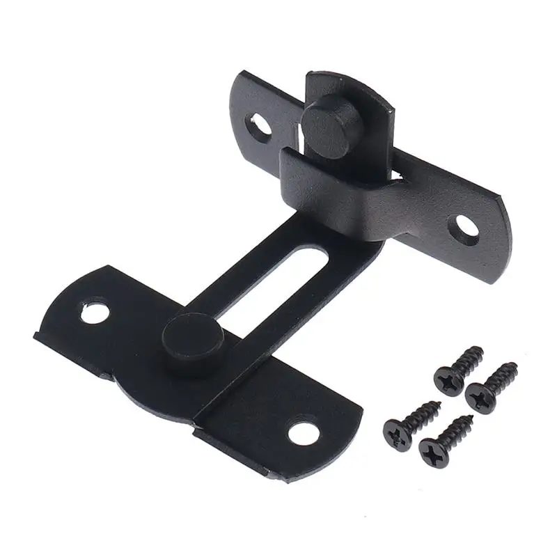 

1pc Barn Door Cast Metal Hook Latch Lock Texture Country Rustic Decoration Ornament Right Angle Sliding Door Buckle