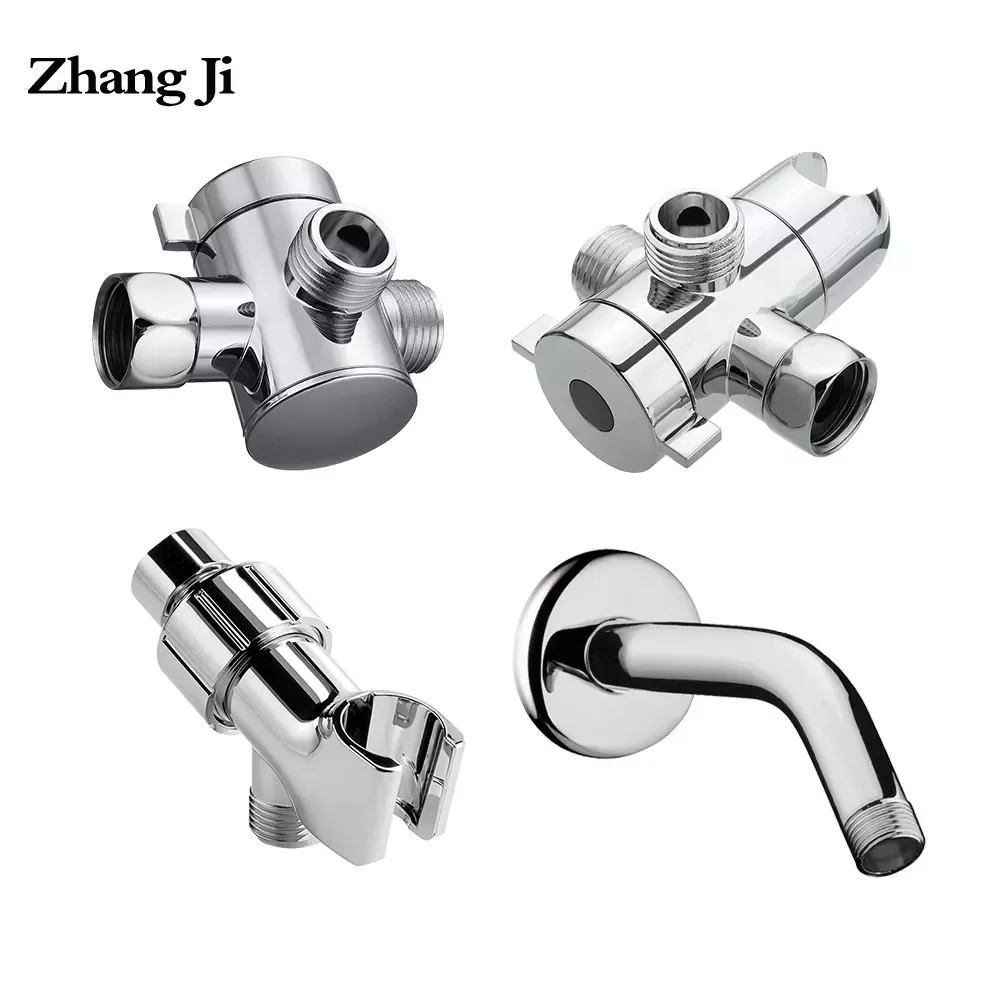 

Ji 3 Way T-adapter Shower Head Diverter Valve Bathroom Shower Arm US Type Shower Support Connector more choice