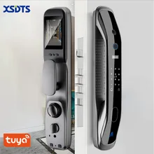 New Biometric Fingerprint Lock Security Smart Door Lock Password Electronic Locks Key IC Card Unlock APP Camera Electronic Lock