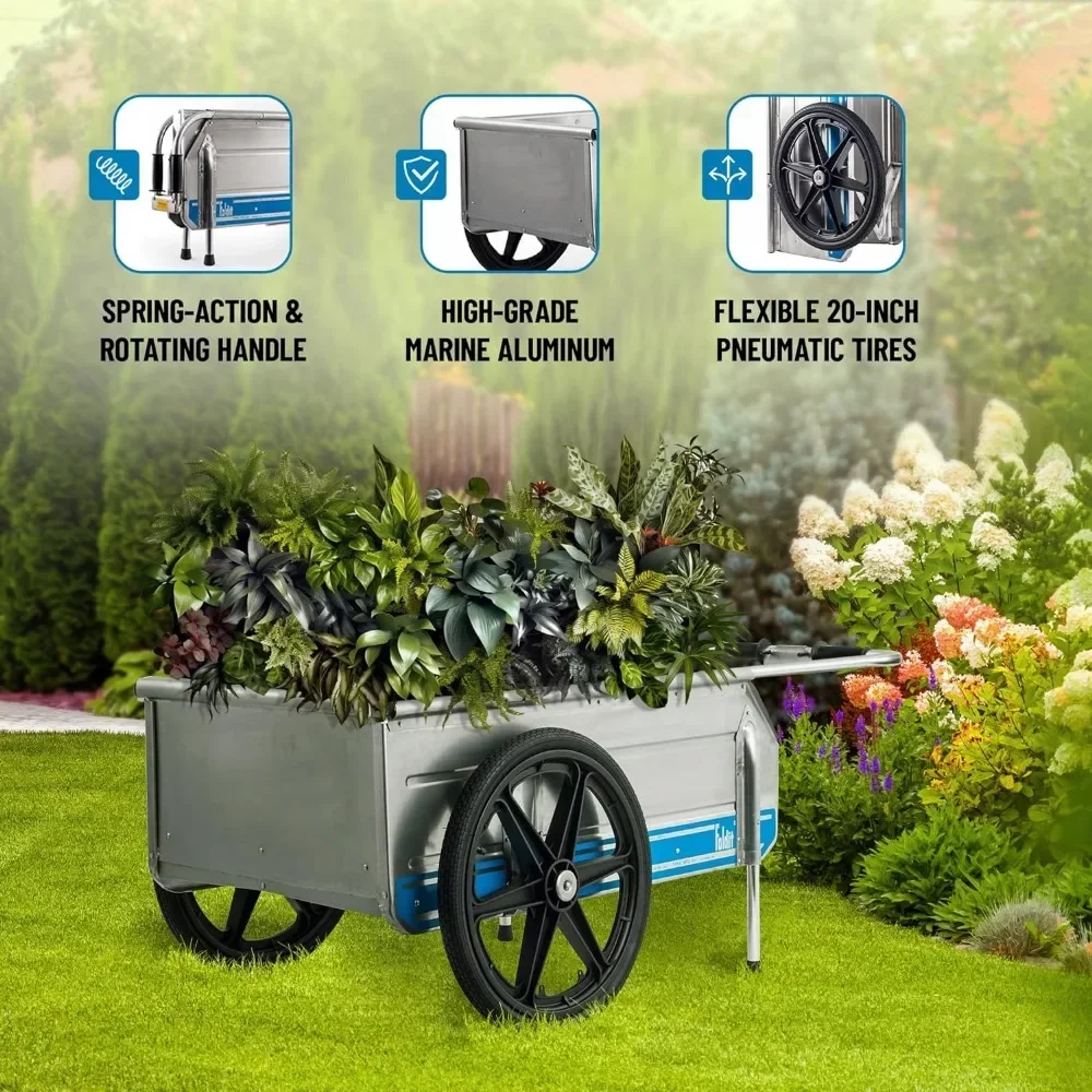 Складная универсальная тележка Кемпинговая Ручная ручная садовая 23 дюйма Г x 55