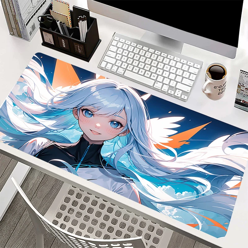 

Mousepad Cloud girl Desk Mat Large Mouse Pad Anime Pc Accessories Gaming Gamer Keyboard Mause Protector Pads Computer Desks Mats