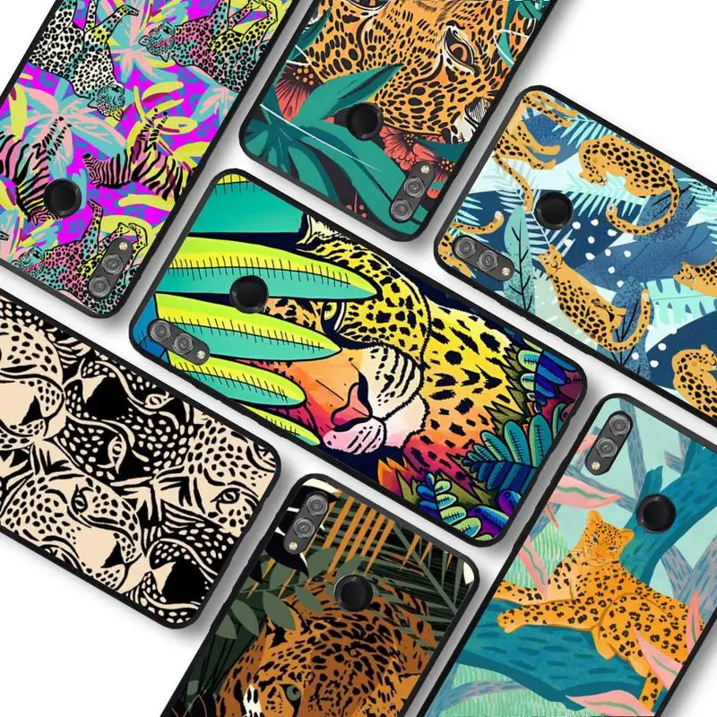 

Cartoon Cool Leopard Phone Case For Huawei honor 10Lite 10i 20 8x 10 Funda for Honor 9lite 9xpro Back Coque