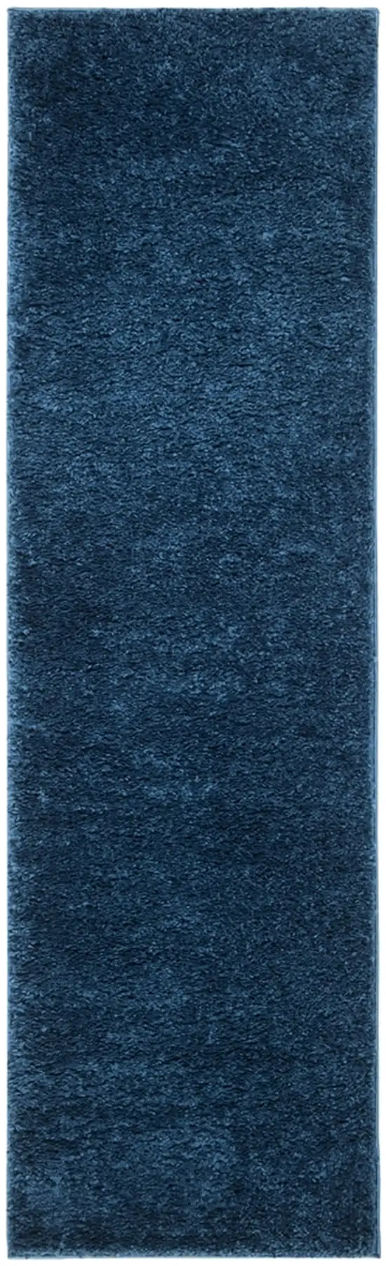

Carlene Solid Plush Shag Runner Rug, Navy, 2'3" x 12'