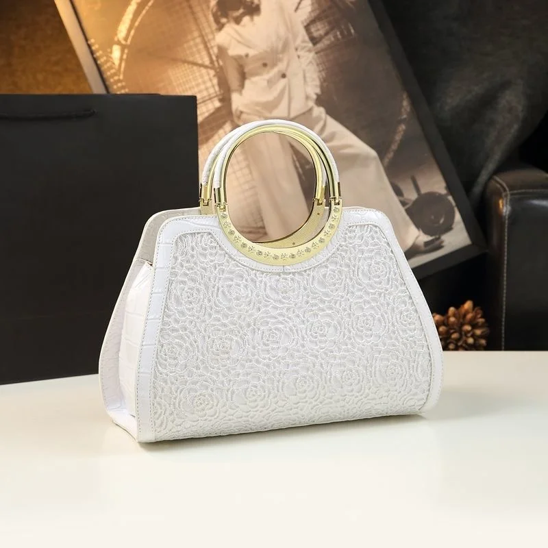 

Premium 2023 New Style Bag Fashion Genuine Leather Crocodile Lace Bag Premium Texture One Shoulder Crossbody Handbag For Women