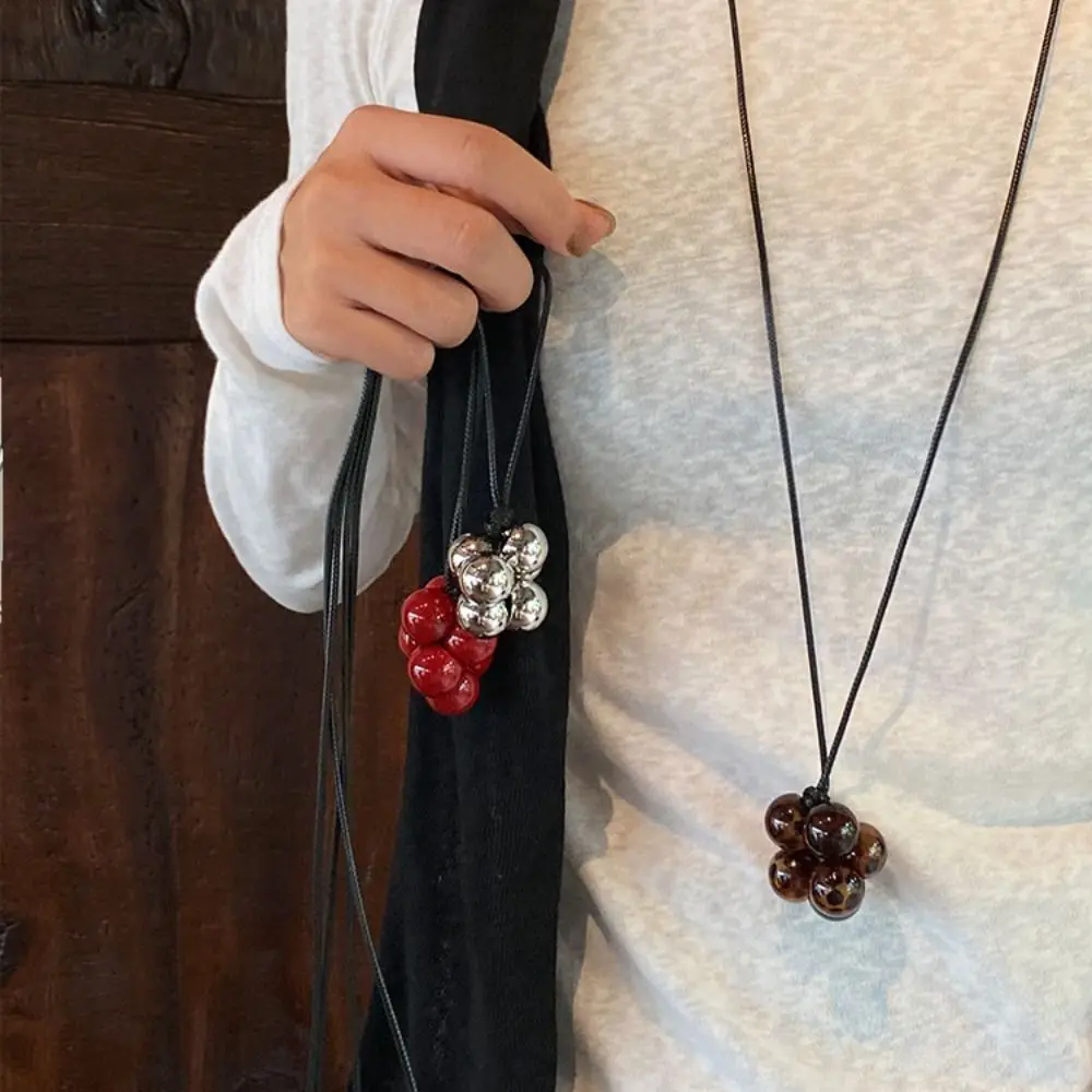 Серебряное ожерелье-цепочка для свитера |