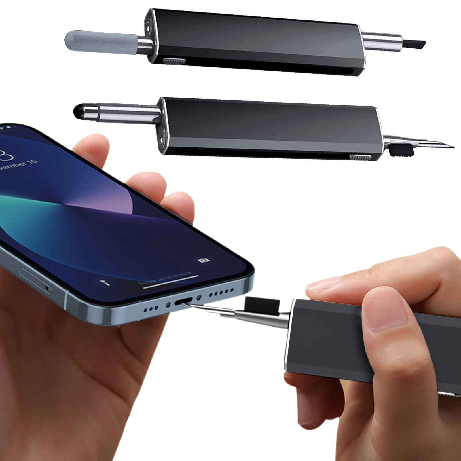 

Blue Tooth Earbuds Cleaning Pen Multi-function Cleaning Pen For Earbuds Blue Tooth Earphones Cleaning Pen Multifunctional
