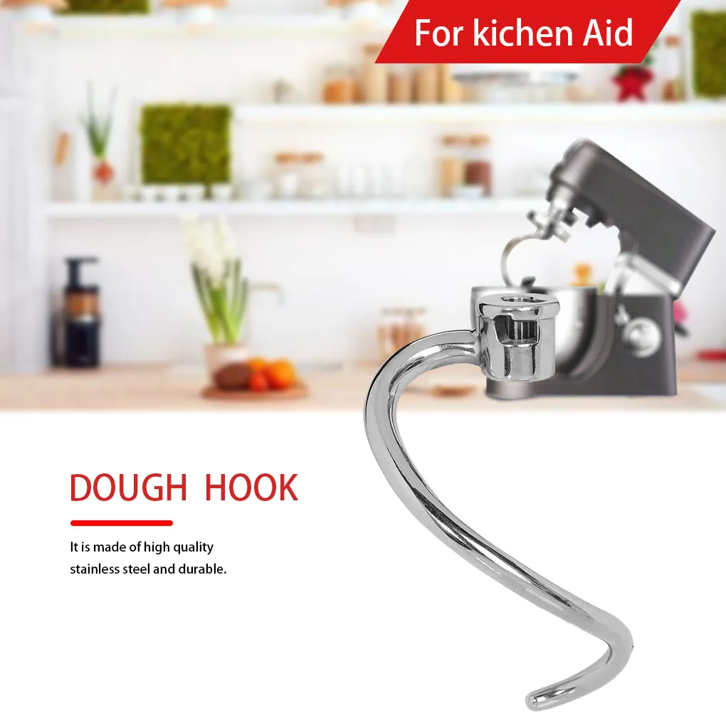 

Dough Hook Stainless Steel Attachment Stand Mixer Mixing Head Spiral Accessory Replacement for KitchenAid 7-Quart