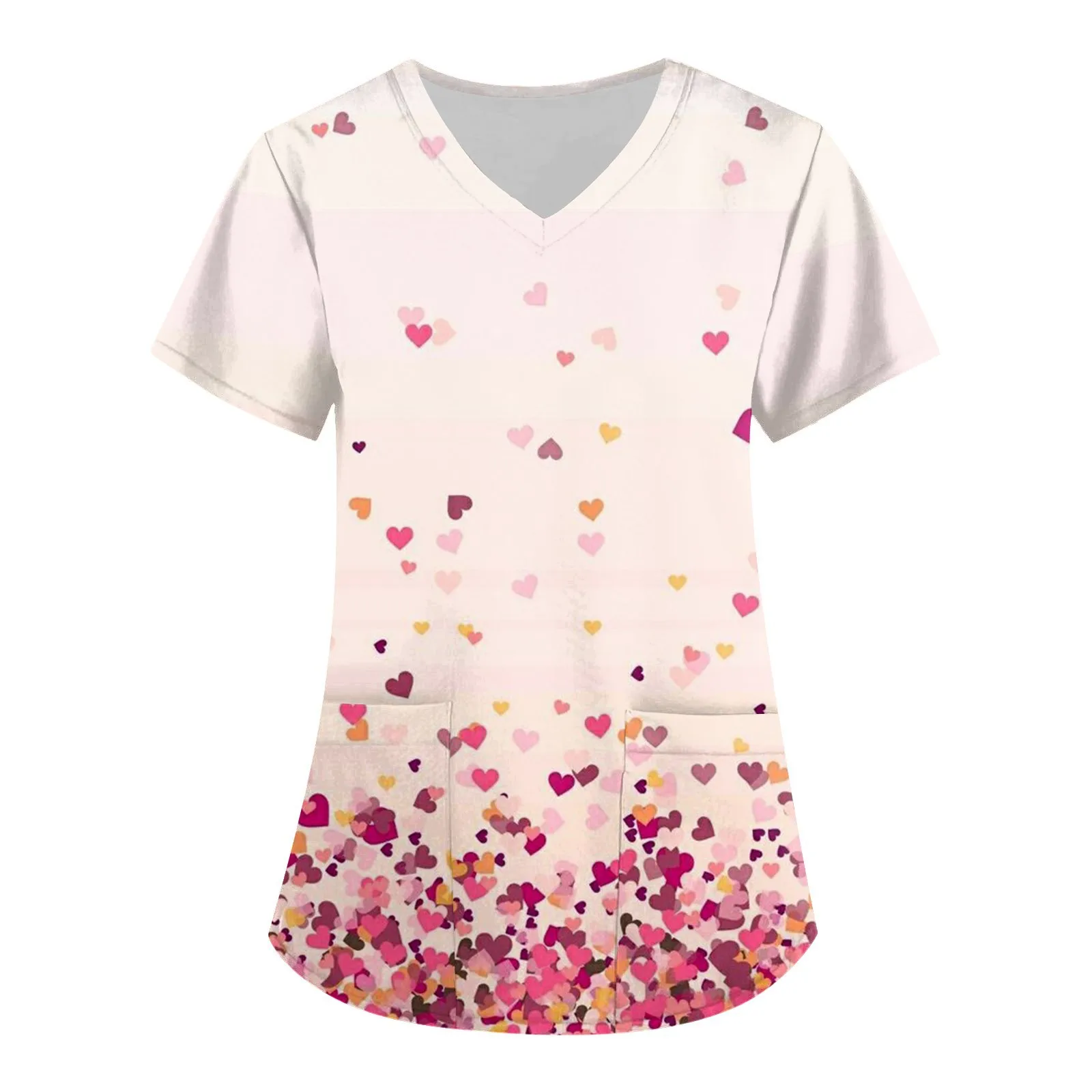 Халат женский медицинский с V-образным вырезом клинический топ короткими