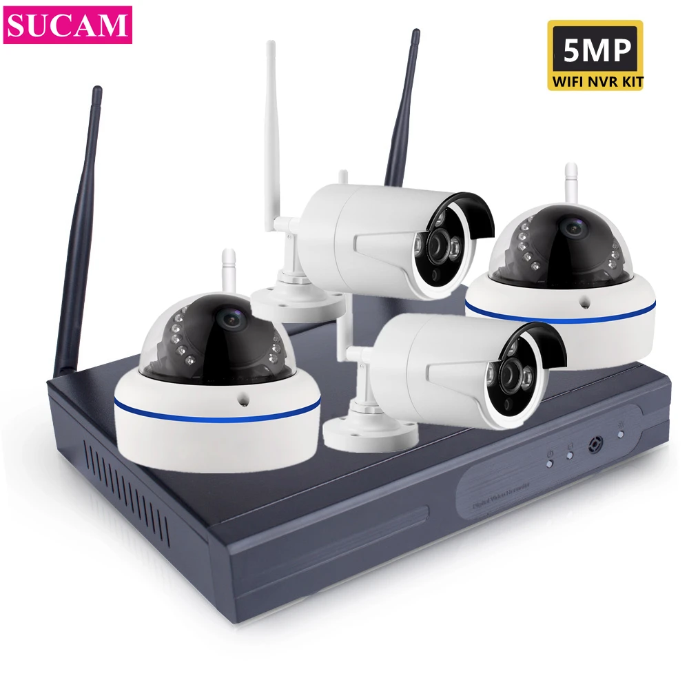 4CH 5MP WIFI NVR комплект камера видеонаблюдения системы безопасности 5 0