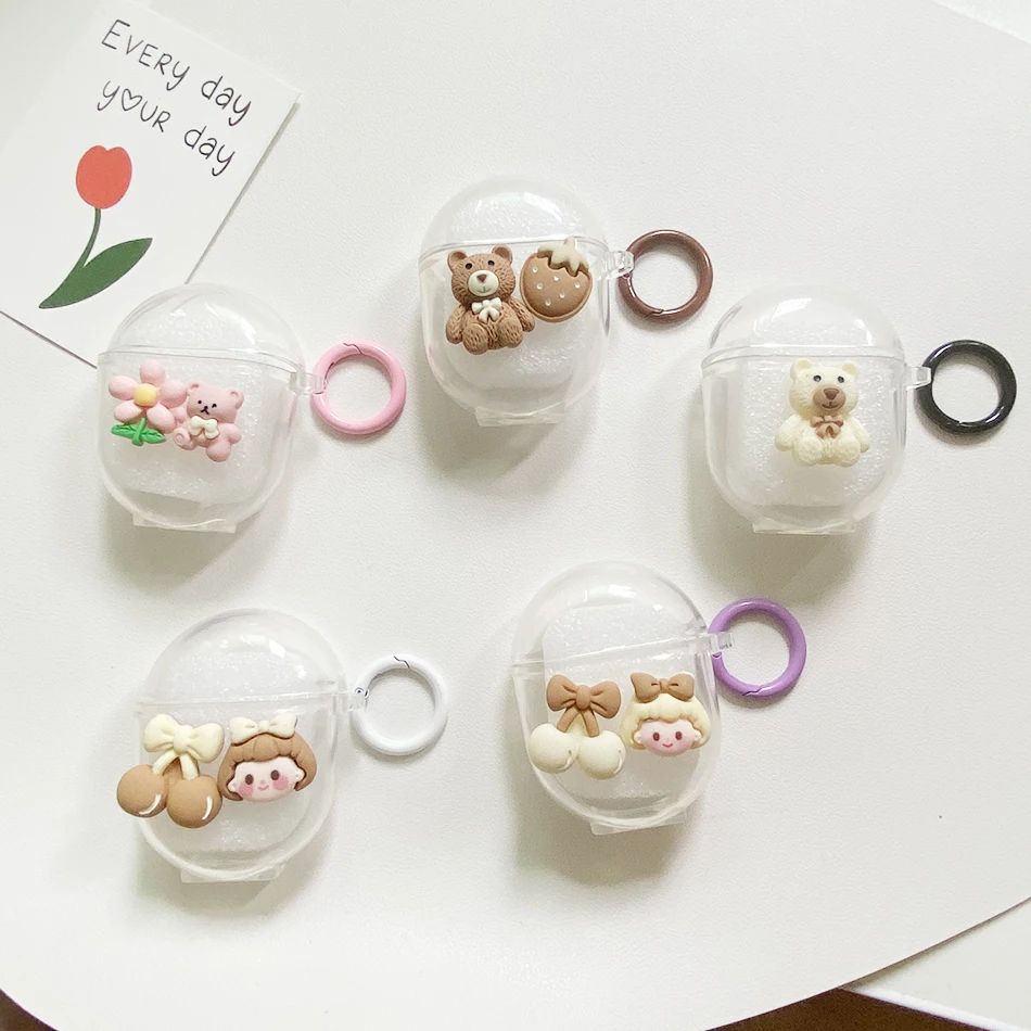 

Прозрачный силиконовый защитный чехол для наушников с кольцом-крючком