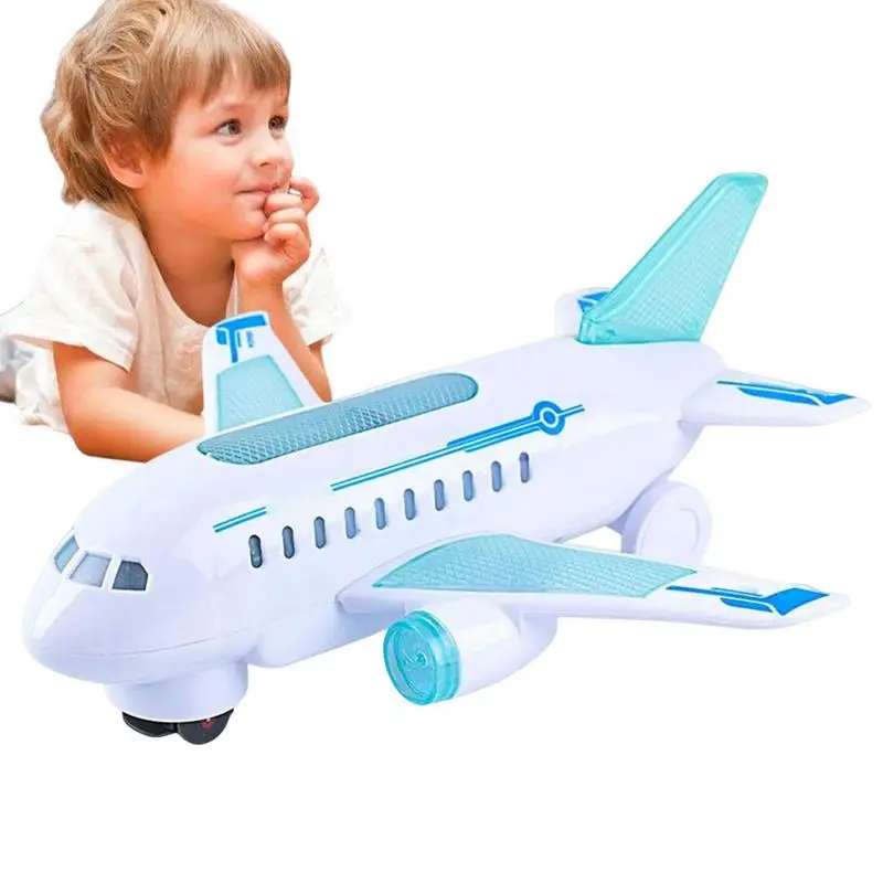 

Модель воздушного автобуса для детей, универсальное колесо, модель с подсветкой, звуком и музыкой, Реалистичная игрушка-самолет для раннего развития