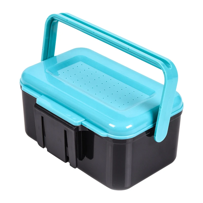 

HOT Fishing Live Bait Box Fishing Plastic Bait Box Bait Storage Box Worm Bait Holder Portable Fishing Live Bait Storage Box