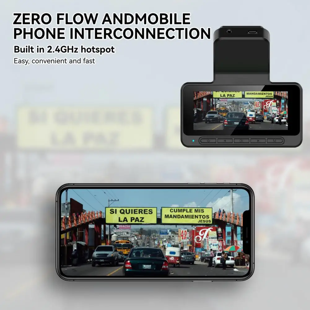 Видеорегистратор 3 16 дюйма с двумя объективами Ultra HD Real 4K Автомобильный