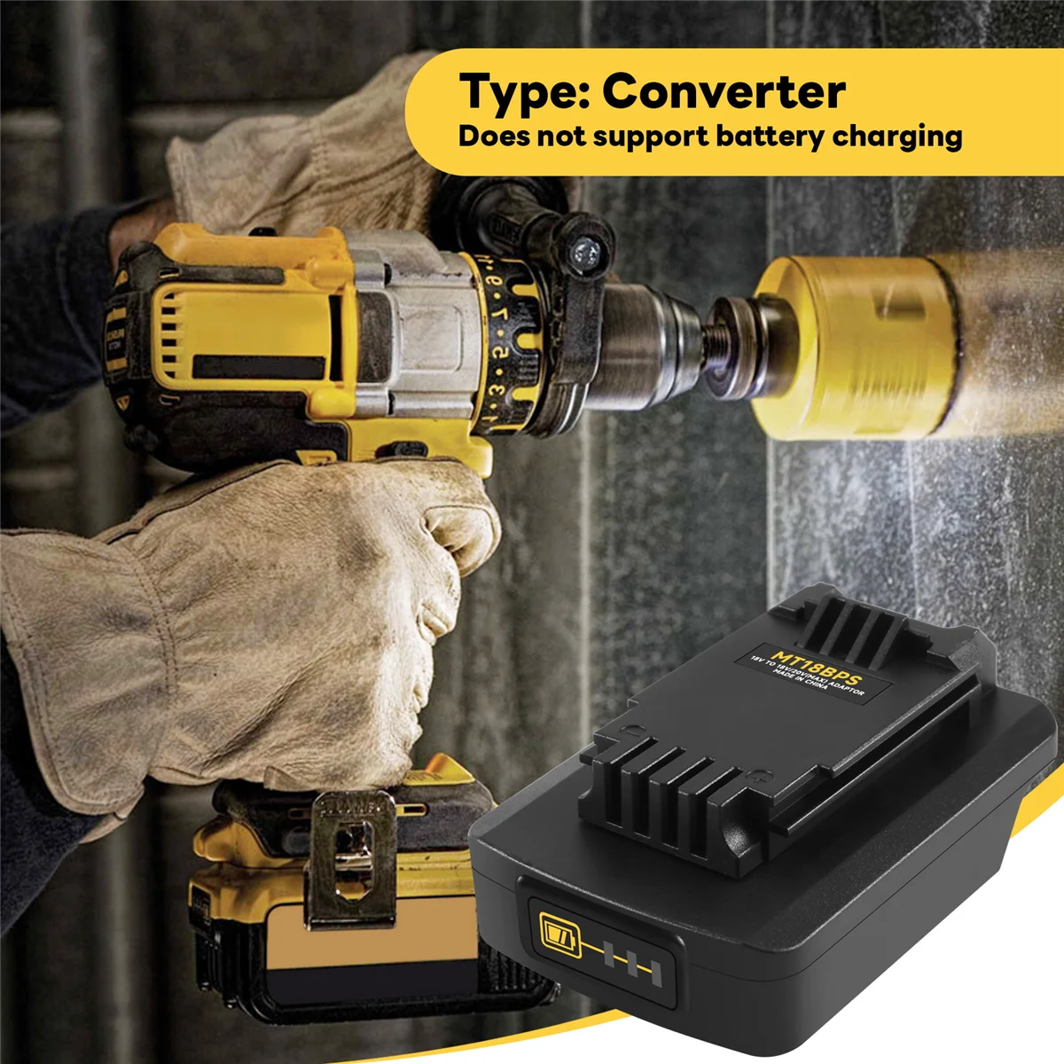 Адаптер батареи для литиевой Makita 18 В конвертер с кабелем Black&ampDecker PORTER Stanley