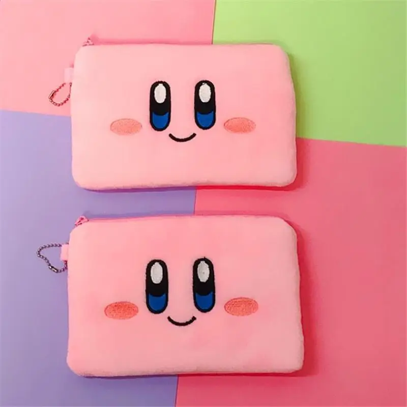 

Anime Cartoon Star Kabi Kirby Cute Plush Cosmetic Bag Coin Purse Wristlet Bag Mini Zipper Girl Coin Wallet Cable Headset Bag