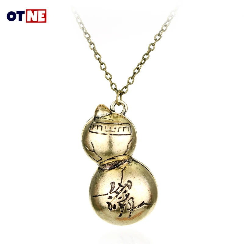 

Classic Anime Necklace Gaara Cucurbit Calabash Metal Pendant Necklace For Women And Men Charm Jewelry Gifts