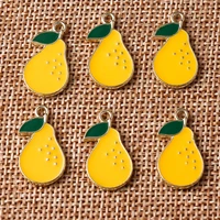 10pcslot 14x20mm cute enamel fruit lemon charms for jewelry making diy pendant necklaces drop earrings handmade bracelets gift