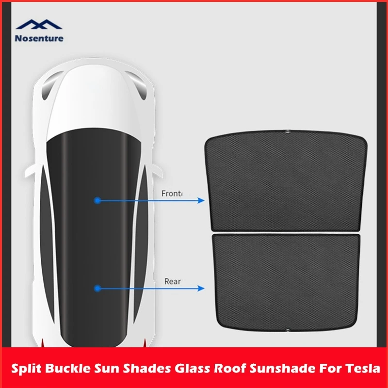 

Split Buckle Sun Shades Glass Roof Fit for Tesla Model 3 Model Y Accessories Sunshade Reflective Covers Anti UV and Keep Cool