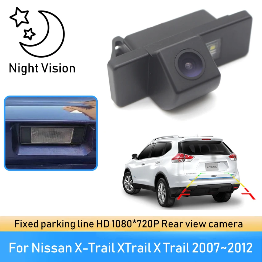 

Камера заднего вида 140 ° 1080x720P HD CCD с ночным видением для Nissan X-Trail XTrail X Trail 2007 2008 2009 2010 2011