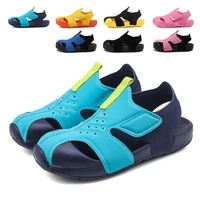 2022 summer new childrens sandals eva candy color baby girls closed toe sport sandals soft bottom anti skid boys beach shoes