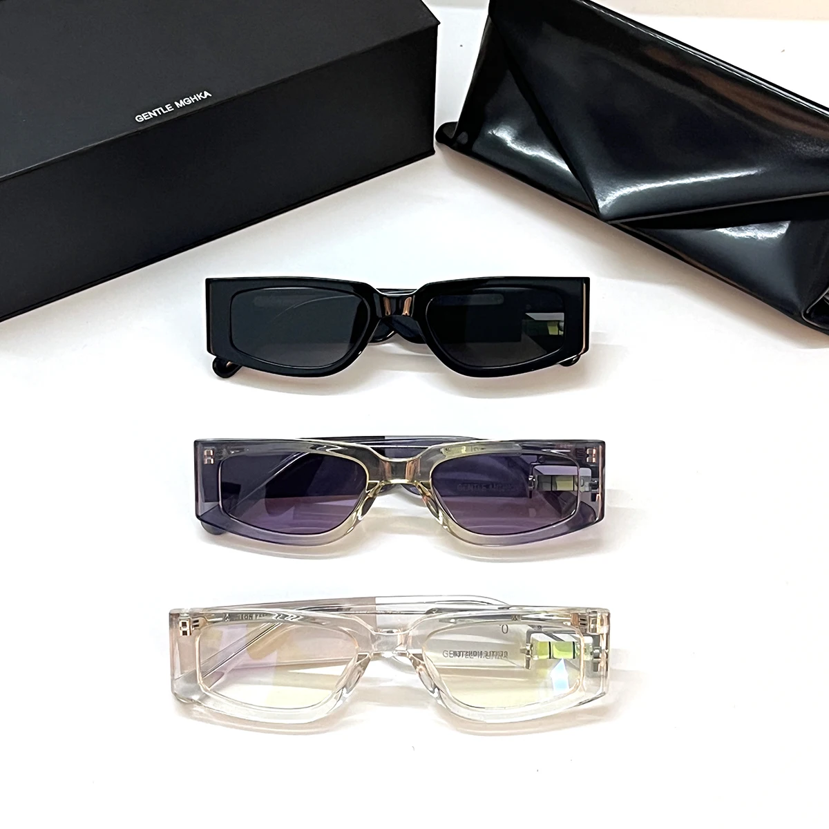 

2022 Fashion Luxury Brand Gentle square Acetate men women Sunglasses HERON Acetate Lady Polarized UV400 sunglasses With case