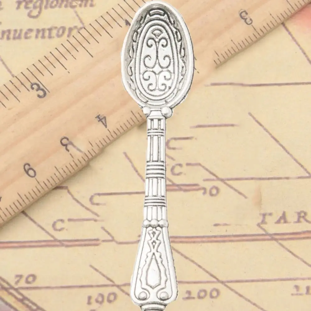 

Clean DIY Handle Design Alloys Craft Tibetan Jewelry Charms Pattern Keychain Ornaments Tibetan Jewelry Teaspoon Spoon