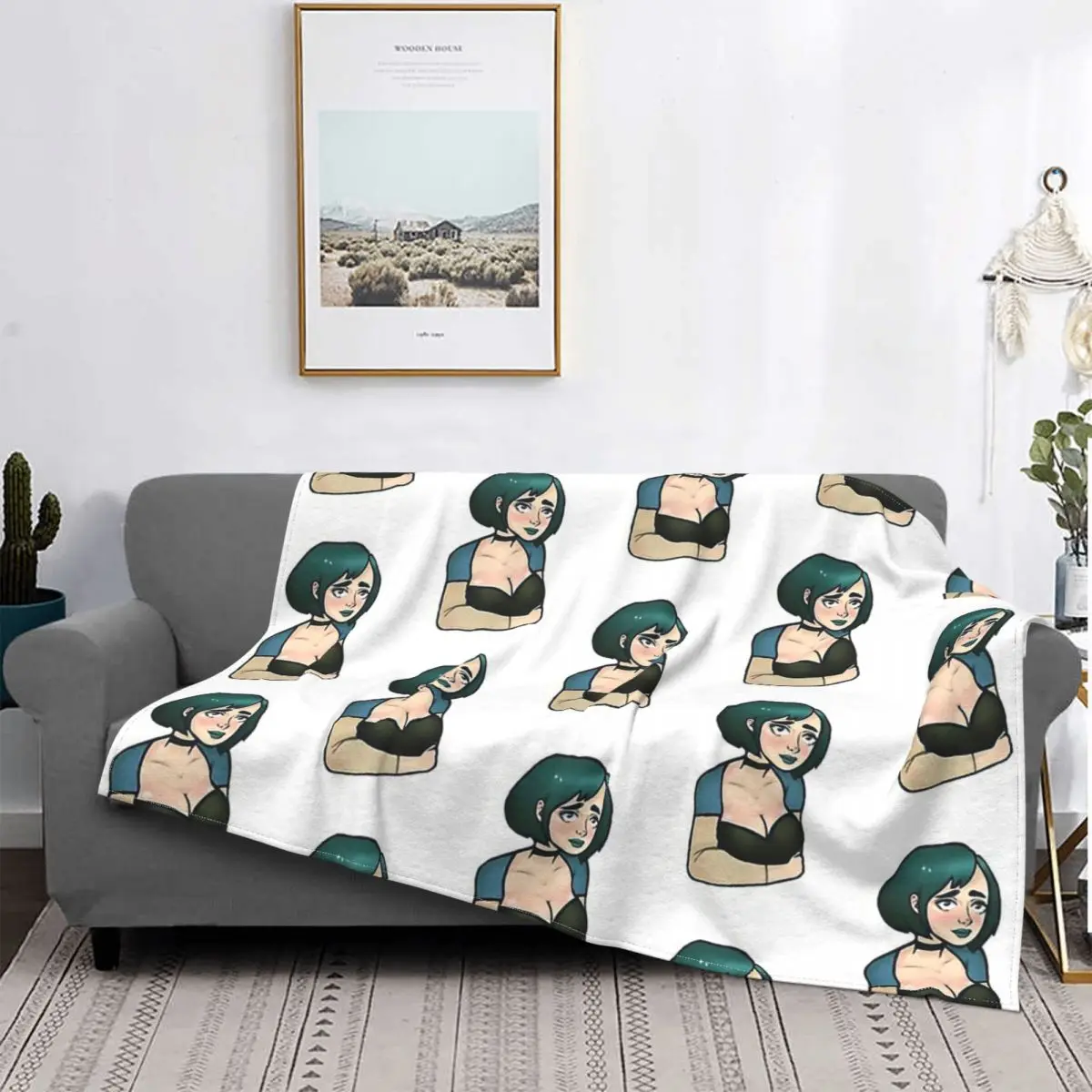 

Total Drama Chef Hatchet Animated Blanket Flannel Decoration Gwen Fanart Portable Home Bedspread