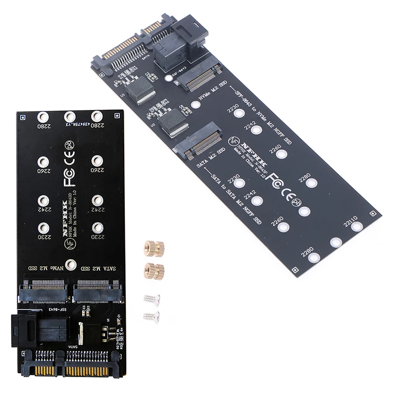 

1pc 22Pin SATA Adapter SFF-8643 to M.2 U2 Kit NGFF M-Key to Slimline SAS NVME PCIe SSD SATA SSD Adapter for Mainboard