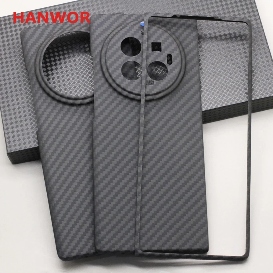 Фото HANWOR 600D Ультратонкий складной чехол из углеродного волокна для VIVO X Fold 3 Pro Роскошный складной чехол из арамидного волокна X Fold 3 №3