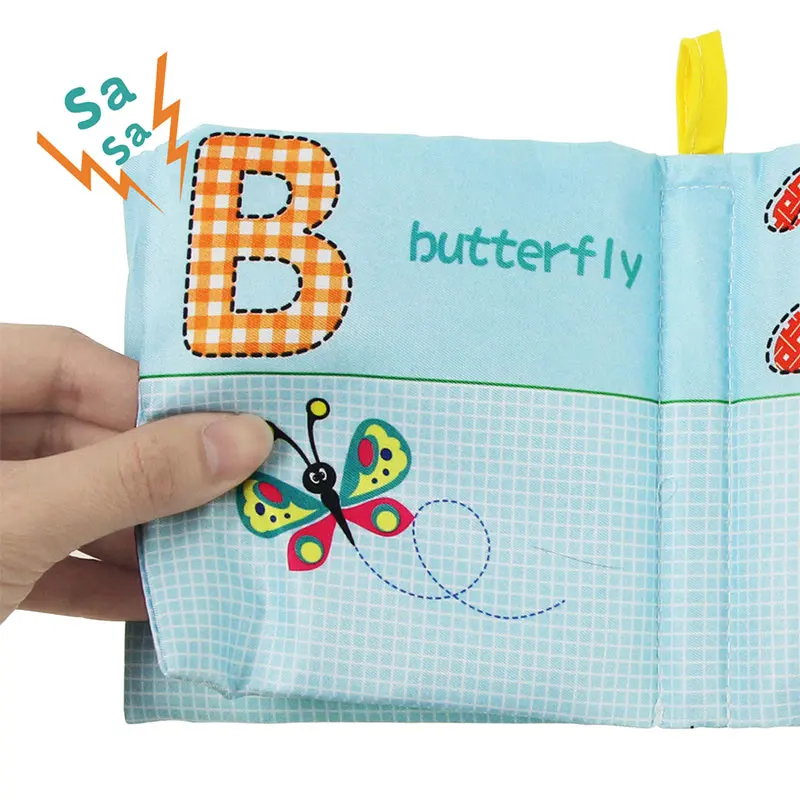 4 Types Baby Soft Cloth Books Alphabet Animal Rustle Sound Infant Stroller Rattle Toy Newborn 0-36 Months Educational Toys |