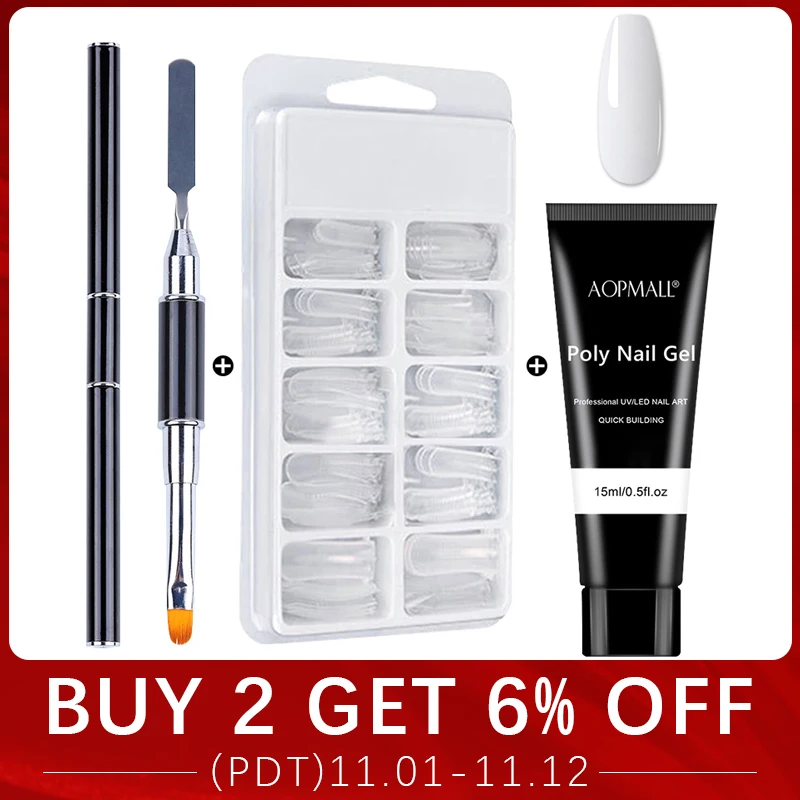 

Poly Extension Nail Gel With Soak Off Slip Solution Kit Quick Building Nail Extensions Gel For Manicure Nail Art Set As Gift