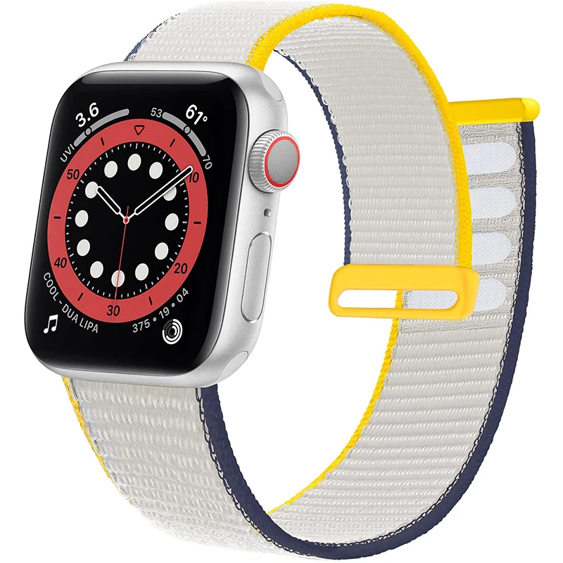 

Ремешок нейлоновый для Apple Watch band, эластичный браслет для iWatch Series 7 6 SE 5 4 3, 45 мм 41 мм 44 мм 40 мм 42 мм 38 мм