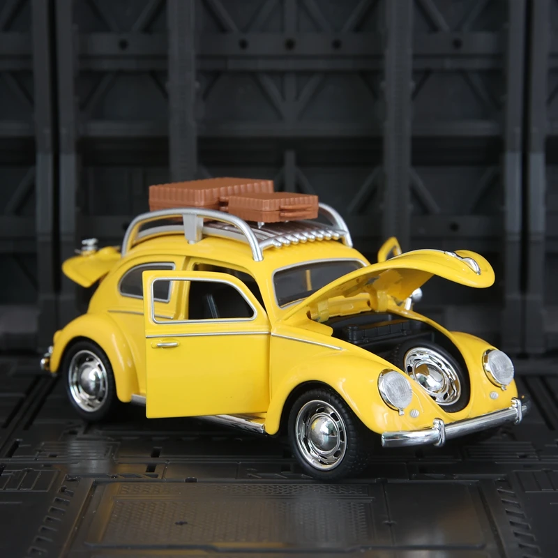 Модель автомобиля Volkswagen Beetle из сплава 1:32, двери с обеих сторон, которые можно открыть, а также передний капот и дверь багажника можно открыть. (art.: 3920d36975fef) - 3920d36975fef