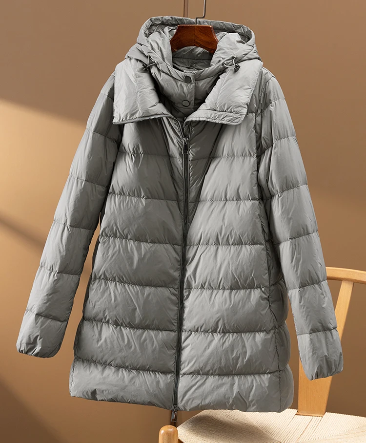 High Quality Hooded 90%  White Goose Down  Winter Jacket Women Japan Style Abrigos Mujer  Casaco Feminino  Winter Coat Women