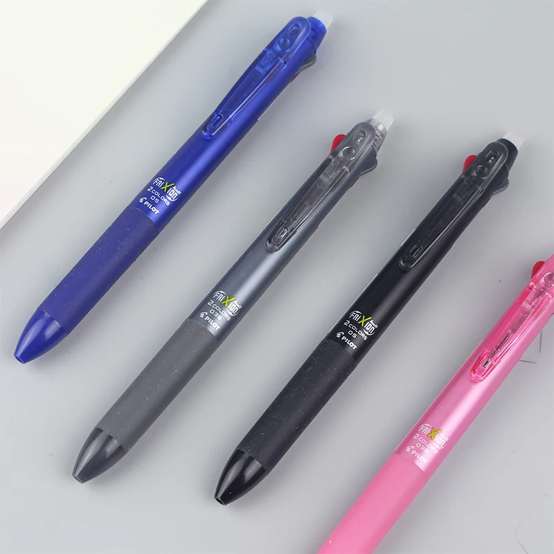 

1pc PILOT Erasable Gel Pen Frixion Ball 2 In 1 Multicolor Pen 0.5/0.38mm LKFB-40EF Retractable Gel Pen School Stationery