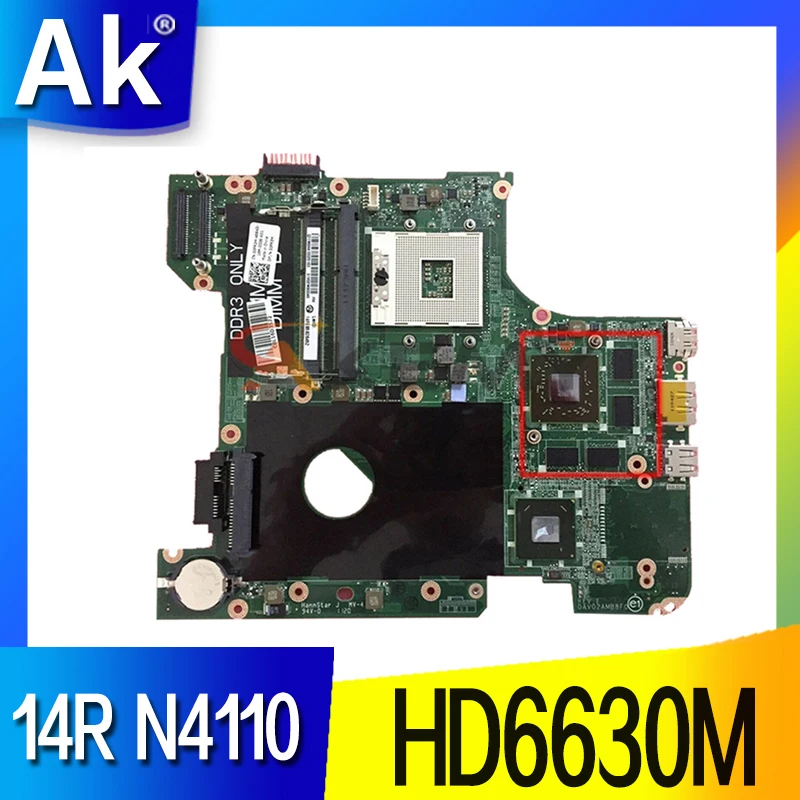

DAV02AMB8F1 CN-00FR3M 00FR3M PC Main Board For Dell inspiron 14R N4110 Laptop motherboard HM67 DDR3 HD6630M gpu