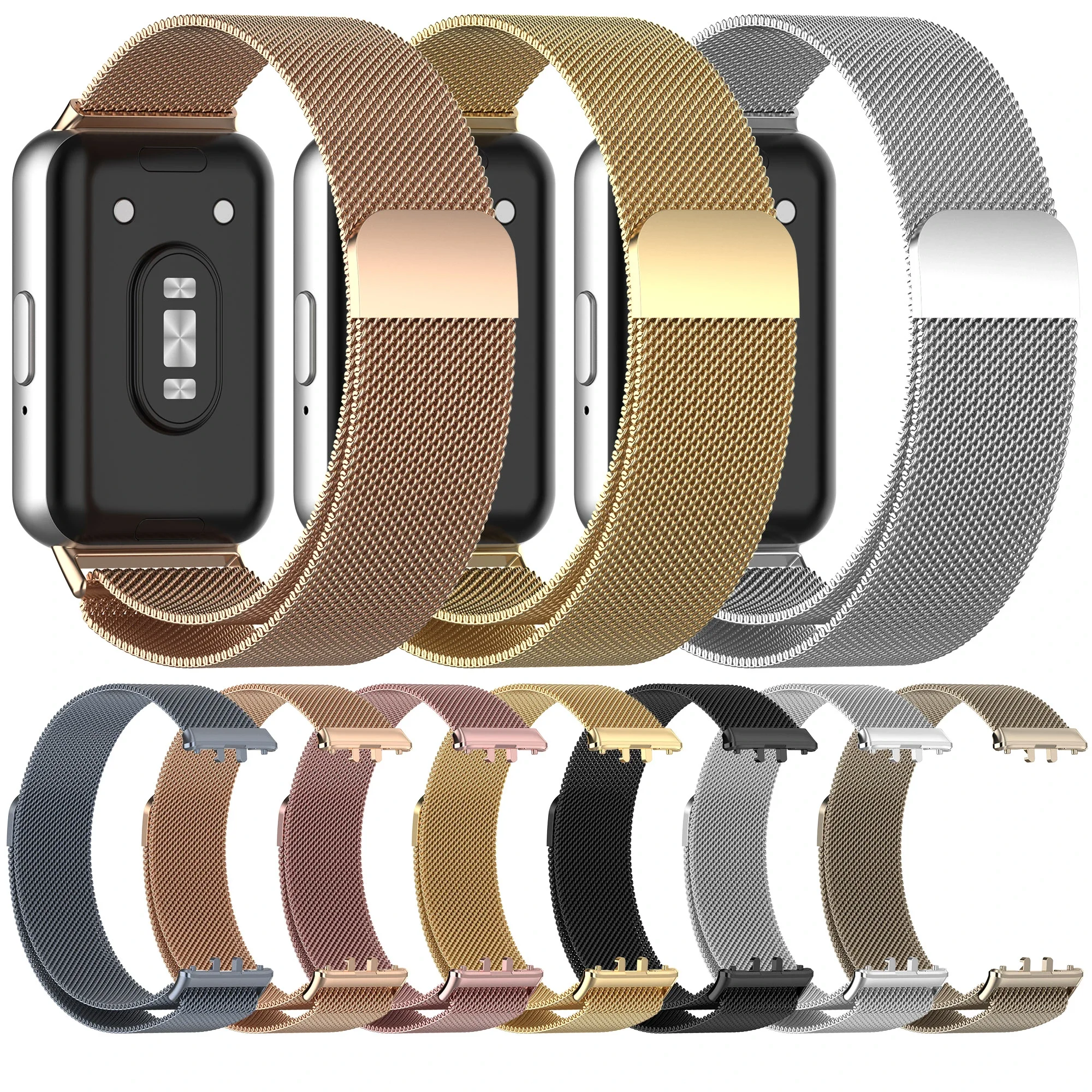 Фото Миланский ремешок с магнитной петлей для Samsung Galaxy Fit 3, металлический браслет, браслет для Samsung Galaxy Fit 3, аксессуары Correa №3
