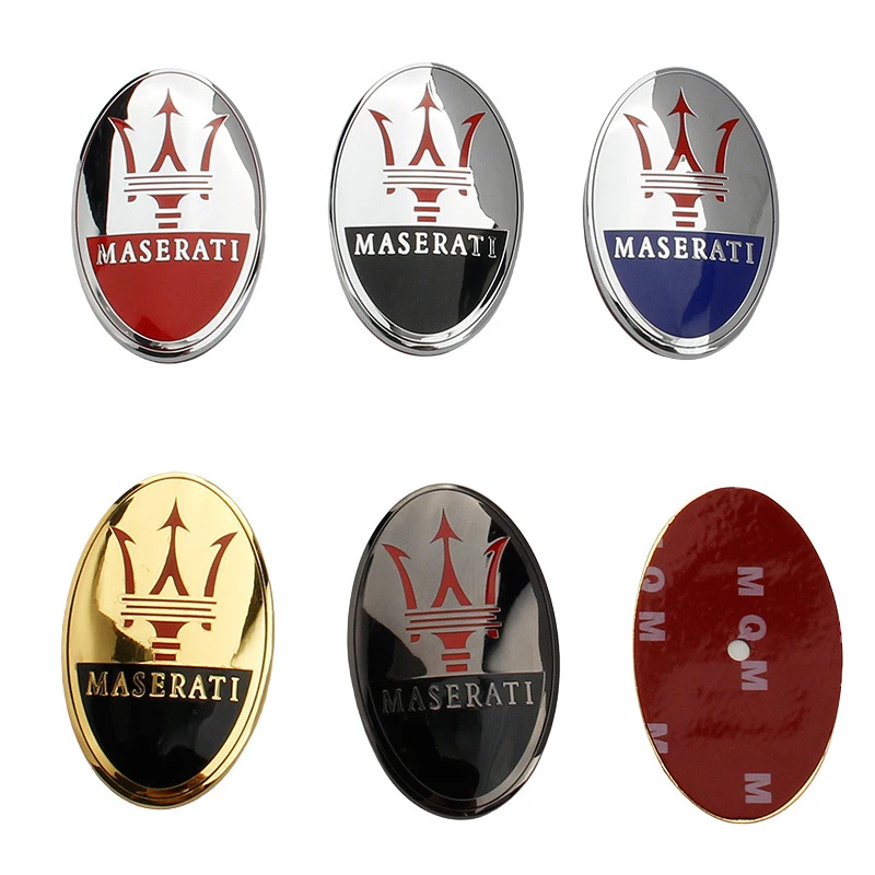 

Metal Car Front Emblem Badge Sticker For Maserati Granturismo Ghibli Quattroporte Levante Gransport Granlusso GTS Gransport GT