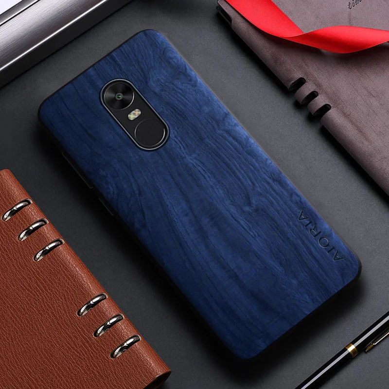 Чехол для Xiaomi Redmi Note 4 4X Global бамбуковый деревянный кожаный чехол с рисунком четыре