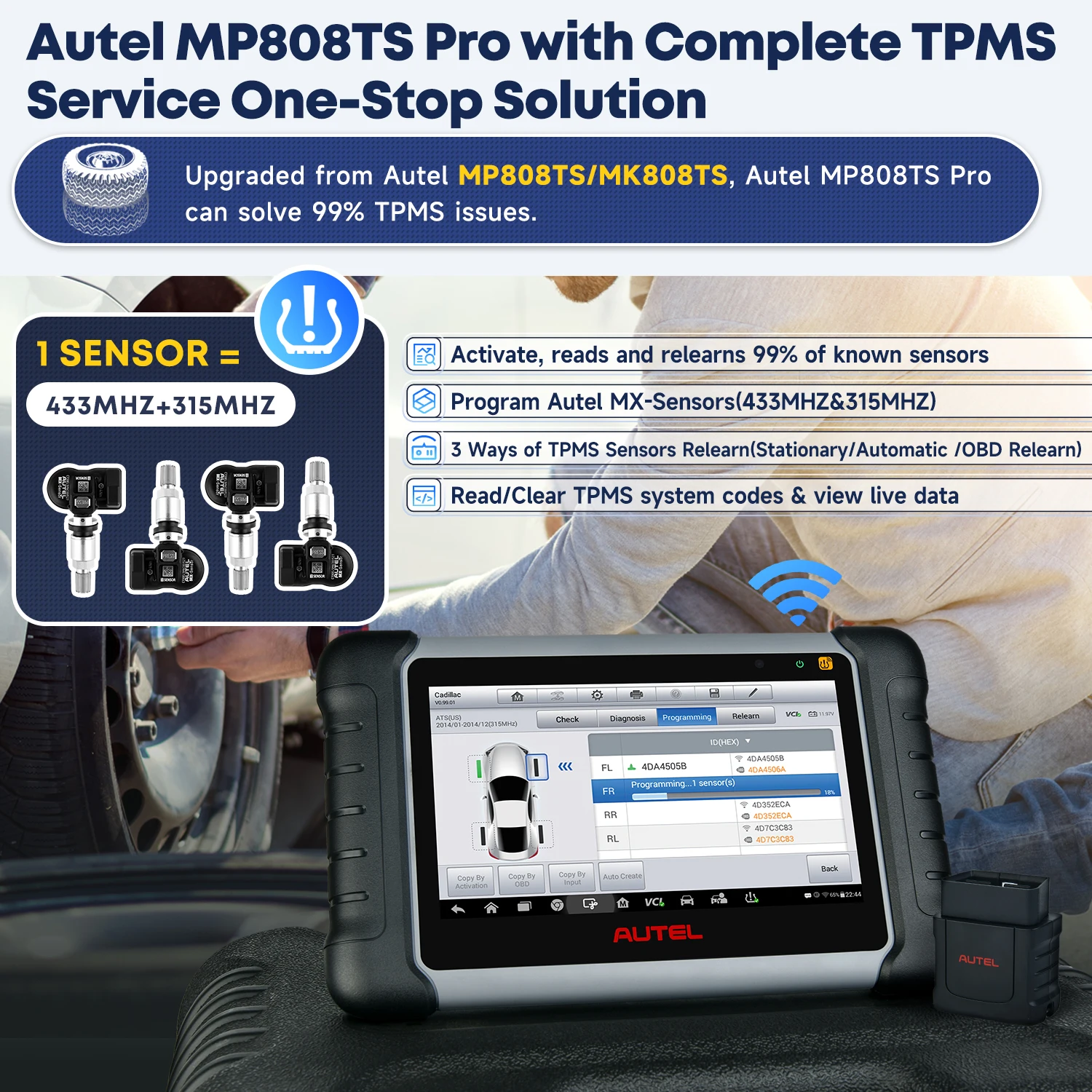 Autel MaxiPro MP808TS Pro Автомобильные диагностические инструменты OBD2 сканер все системы